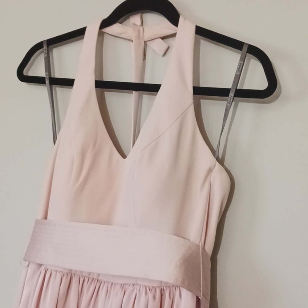 White By Vera Wang Blush Pink Full Length Bridesmaid Special Event Gown, Size 0 - Picture 4 of 13